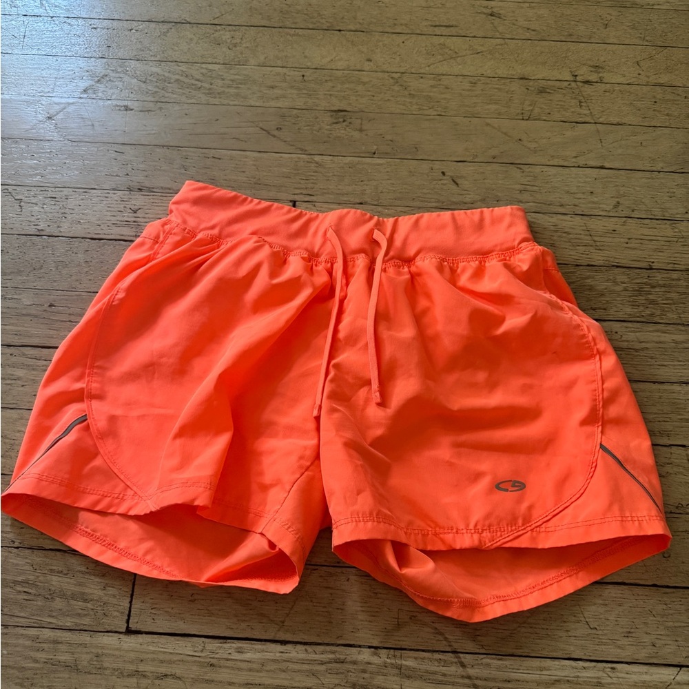 Neon Orange Champion Shorts